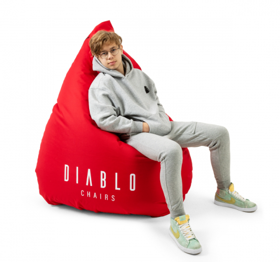 Diablo Chairs  Pouf Gamer Rouge - Siège PC Gamer - Cybertek.fr - 2