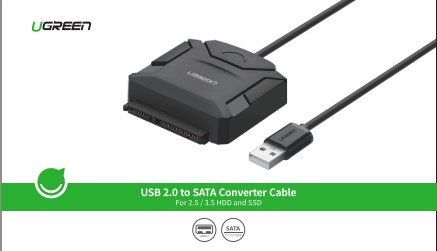 Adaptateur USB3.0 vers SATA/2.5"/3.5"/HDD/SSD/0.5m - Connectique PC/Téléphonie  - 1