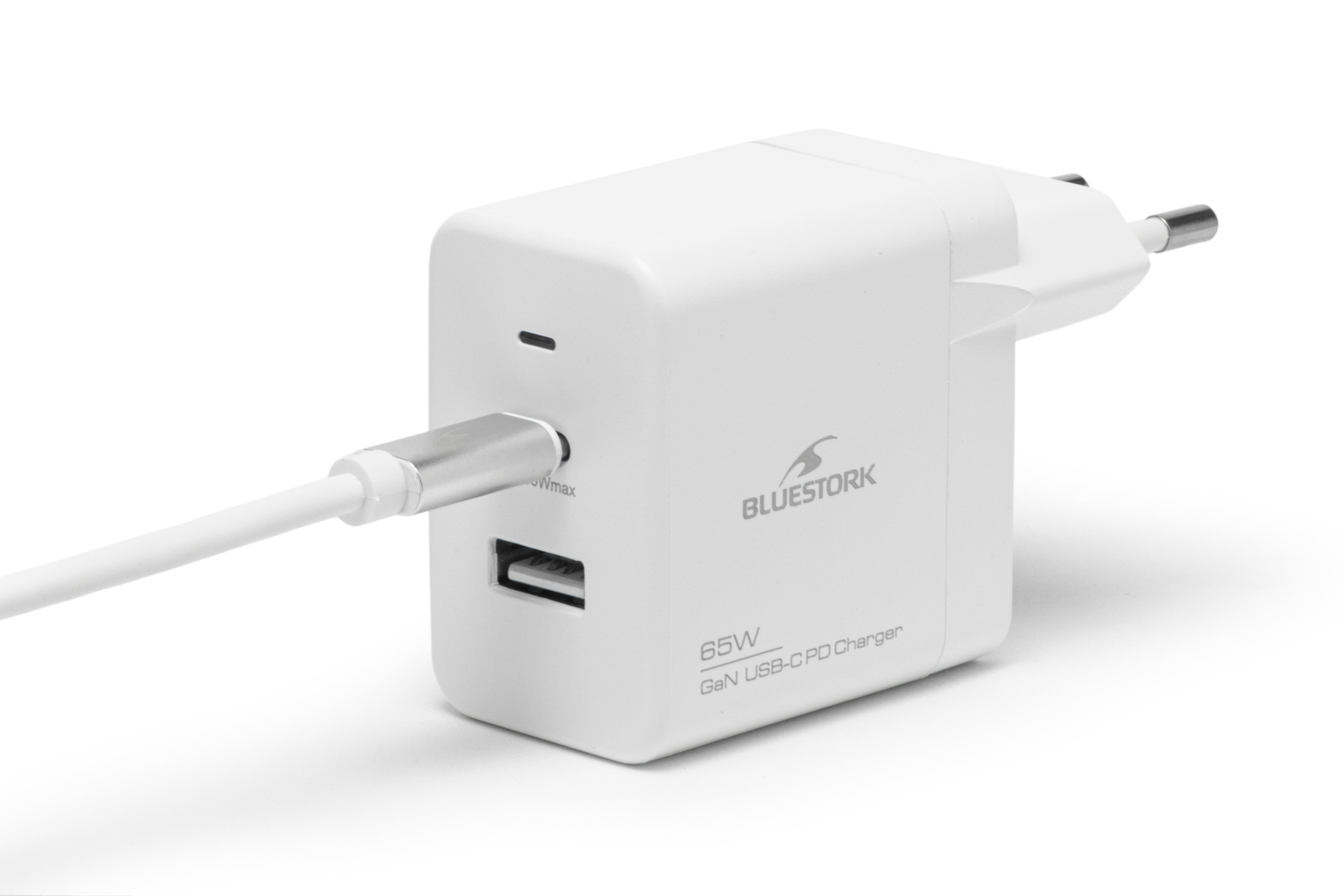 Bluestork 65W USB C - Blanc/Détachable  (PW-NB-65-C-GAN-W) - Achat / Vente Accessoire alimentation sur Cybertek.fr - 4