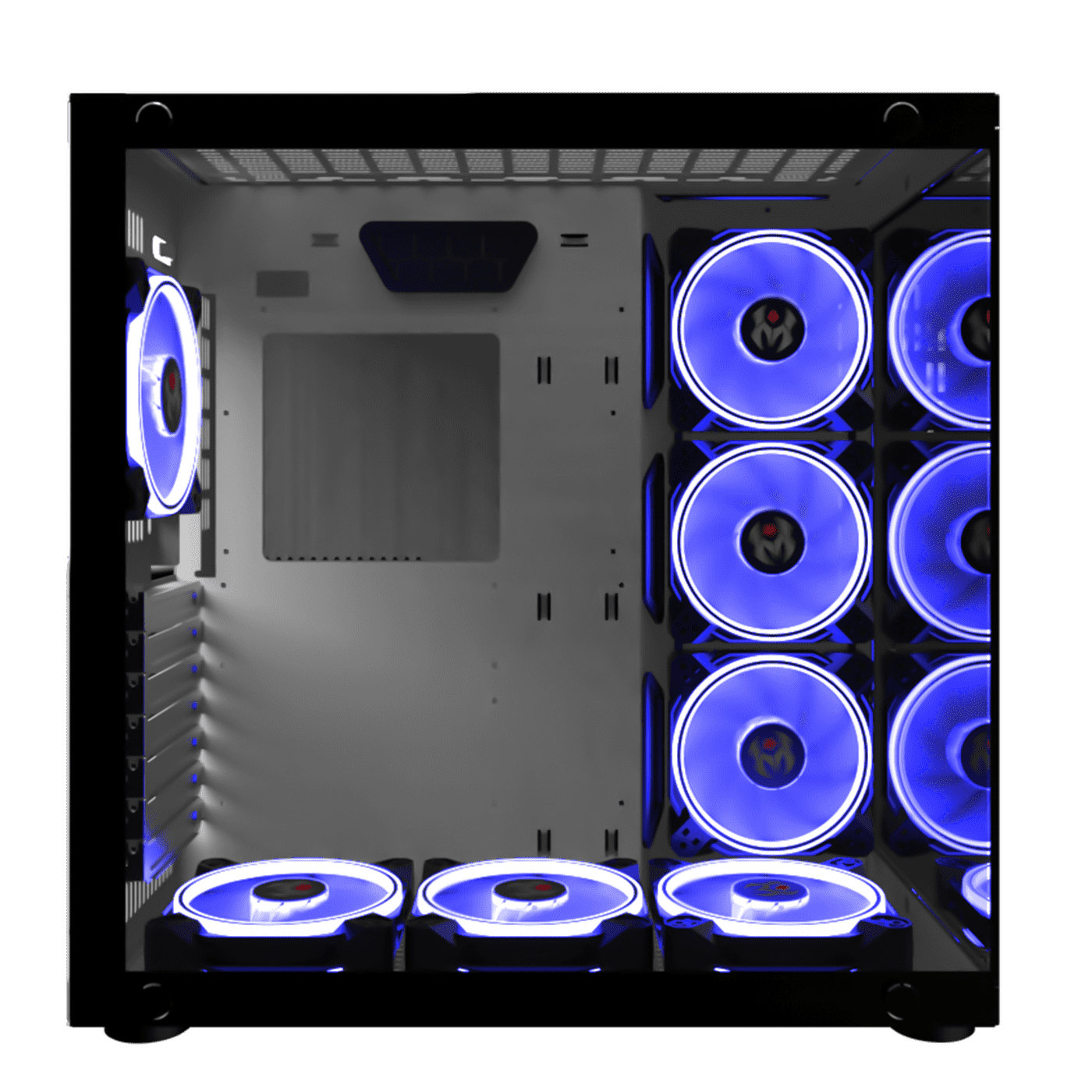 MRED - Boîtier PC Gamer ATX - Noir RGB Crystal Sea - Zoma