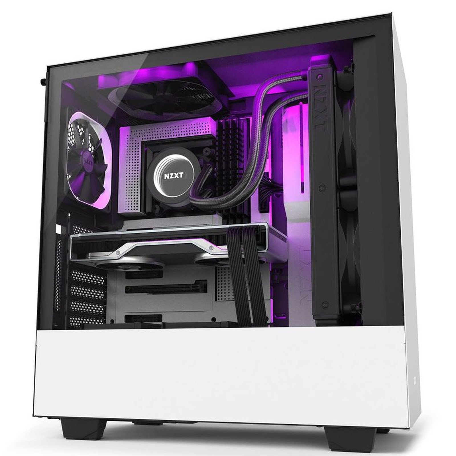 NZXT H510i Noir/Blanc Noir - Boîtier PC NZXT - Cybertek.fr - 0