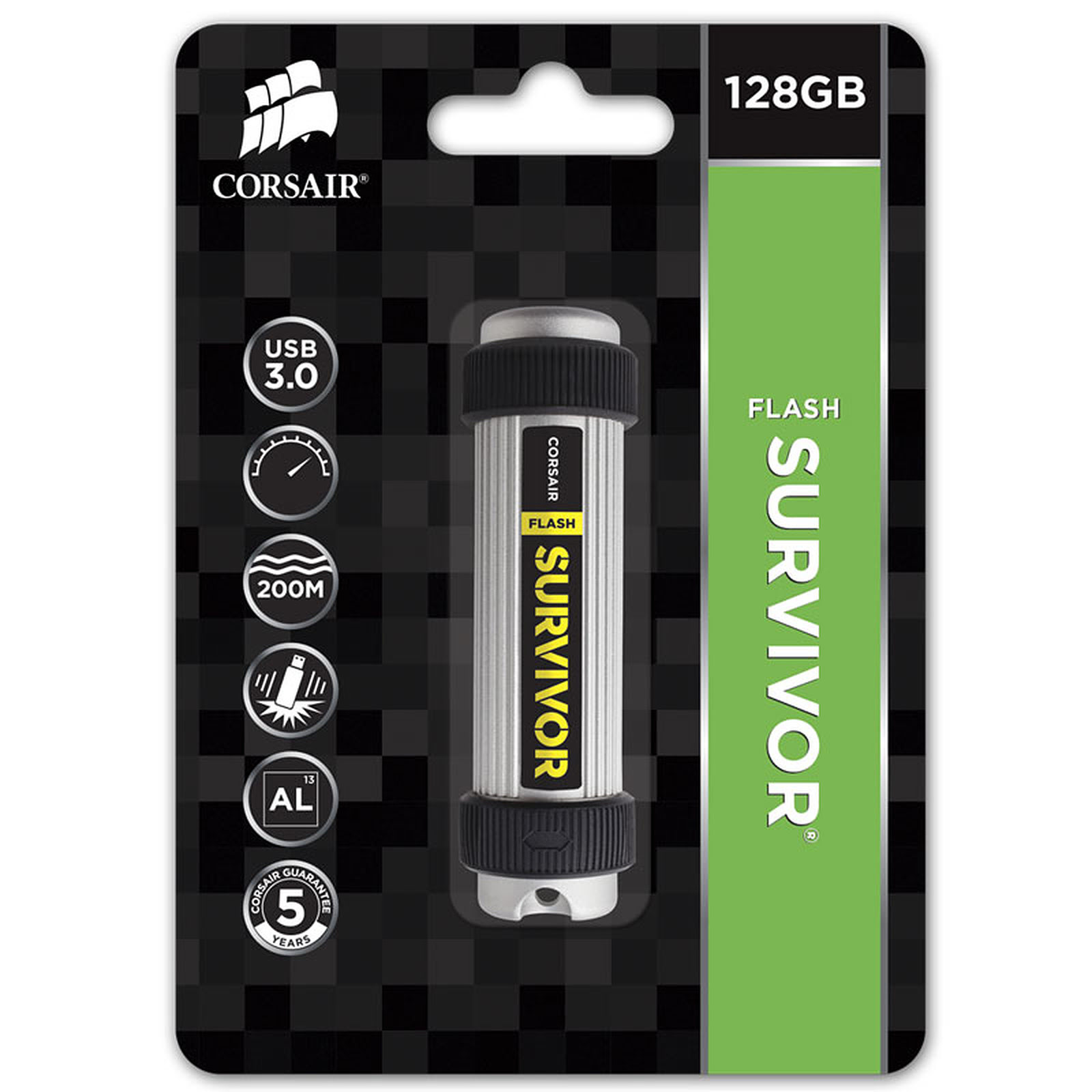 Corsair 128Go USB 3.0 Flash Survivor - Clé USB Corsair - 1