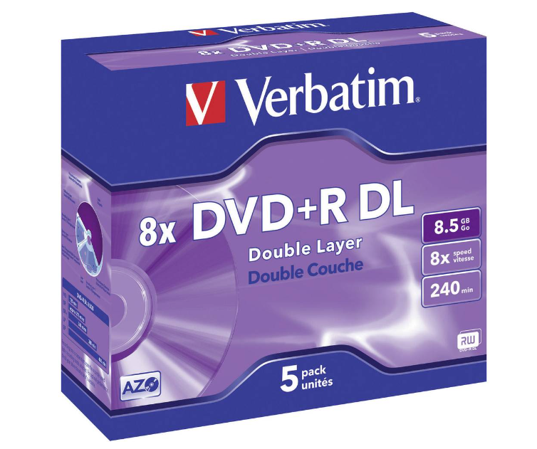 Verbatim DVD+R DL x 5 - 8.5 Go - 0