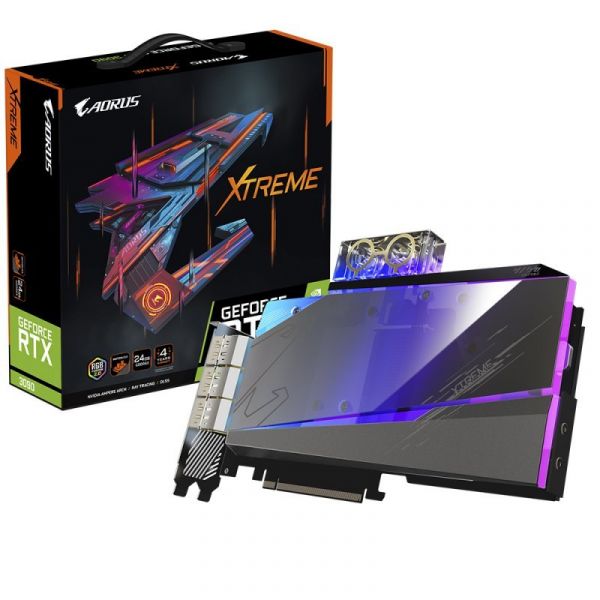 Gigabyte AORUS RTX 3090 XTREME WATERFORCE WB LHR - Carte graphique - 0