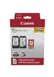 image produit Canon Pack Noir et Couleurs PG-545 / CL-546 Cybertek