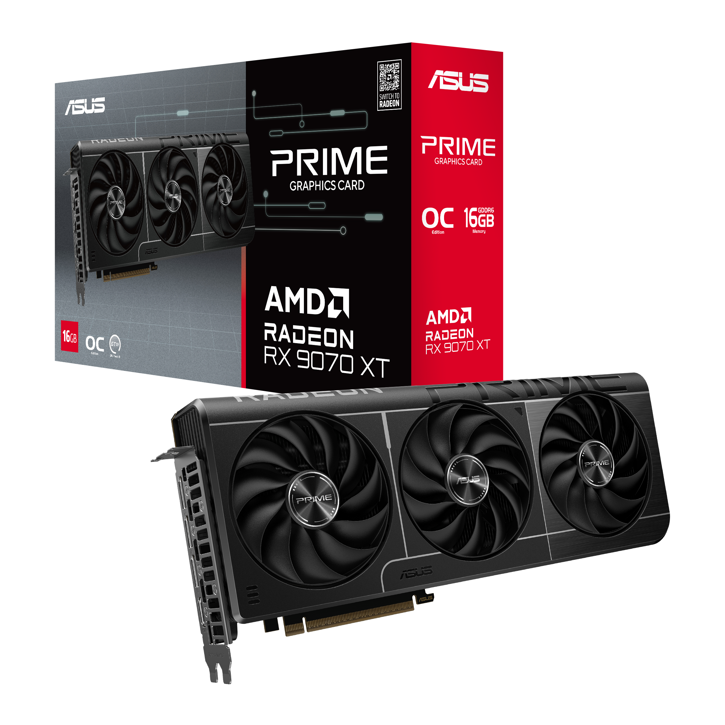 Asus PRIME-RX9070XT-O16G  - Carte graphique Asus - Cybertek.fr - 0