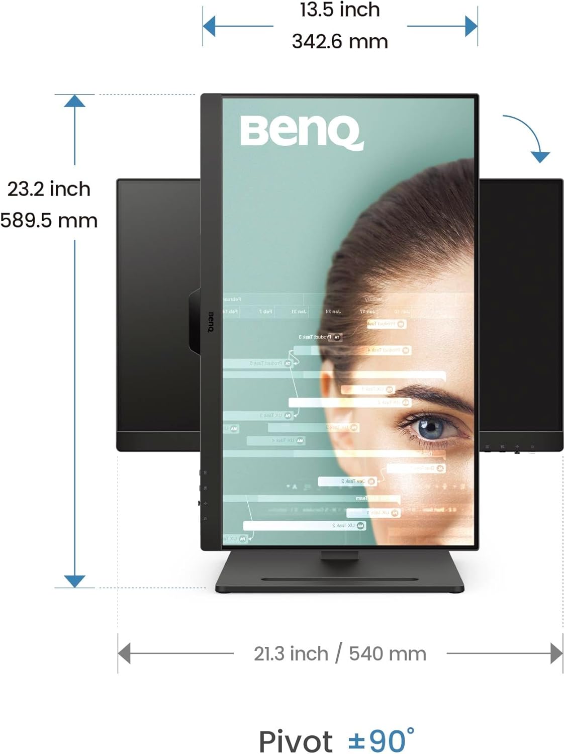 BenQ 24"  9H.LMJLJ.LBE - Ecran PC BenQ - Cybertek.fr - 4