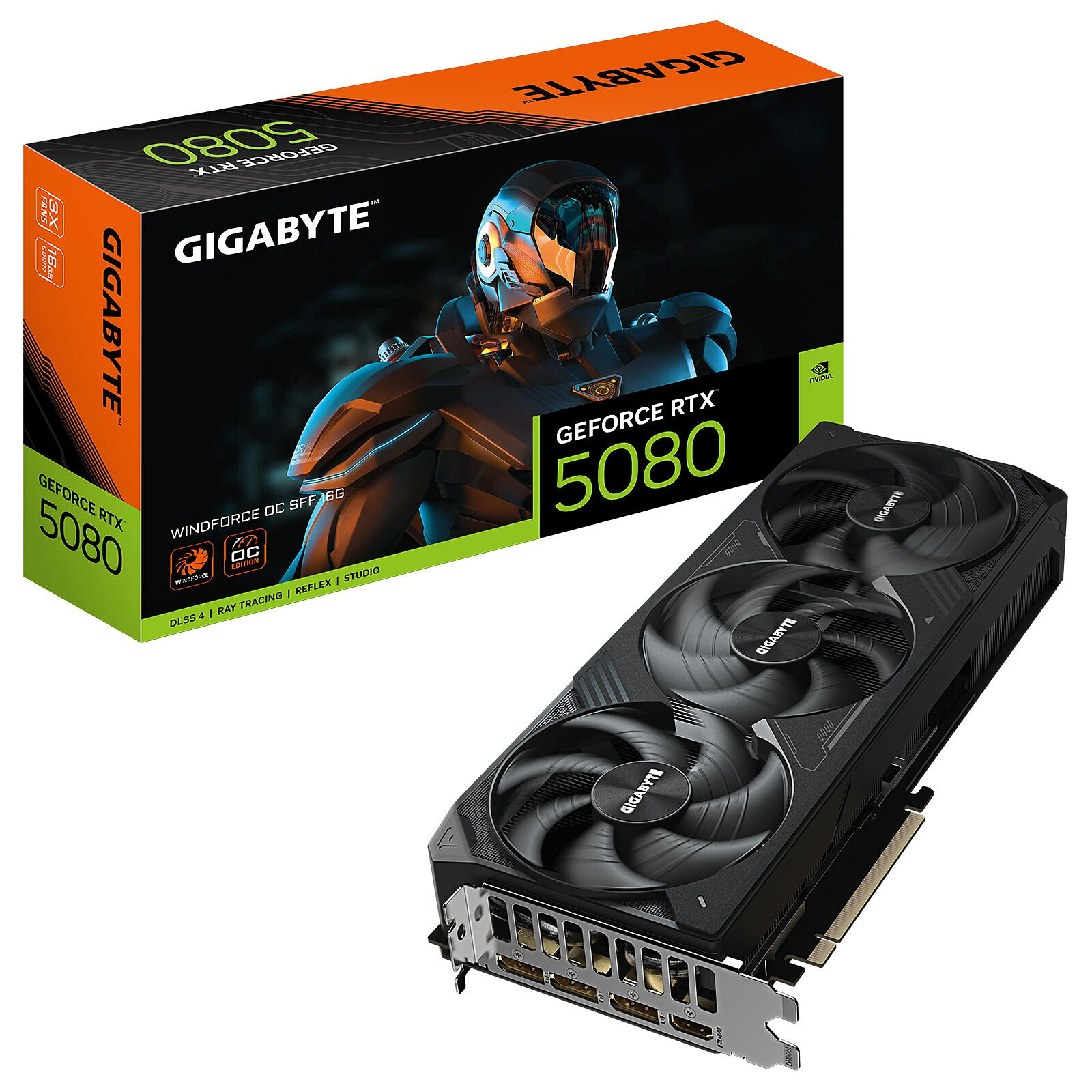 Gigabyte GeForce RTX 5080 WINDFORCE SFF 16G - Carte graphique - 0