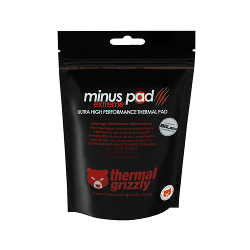 Pad Thermique Minus Pad Extreme 100x100x1,5mm - Thermal Grizzly TG-MPE-100-100-15-R - 0