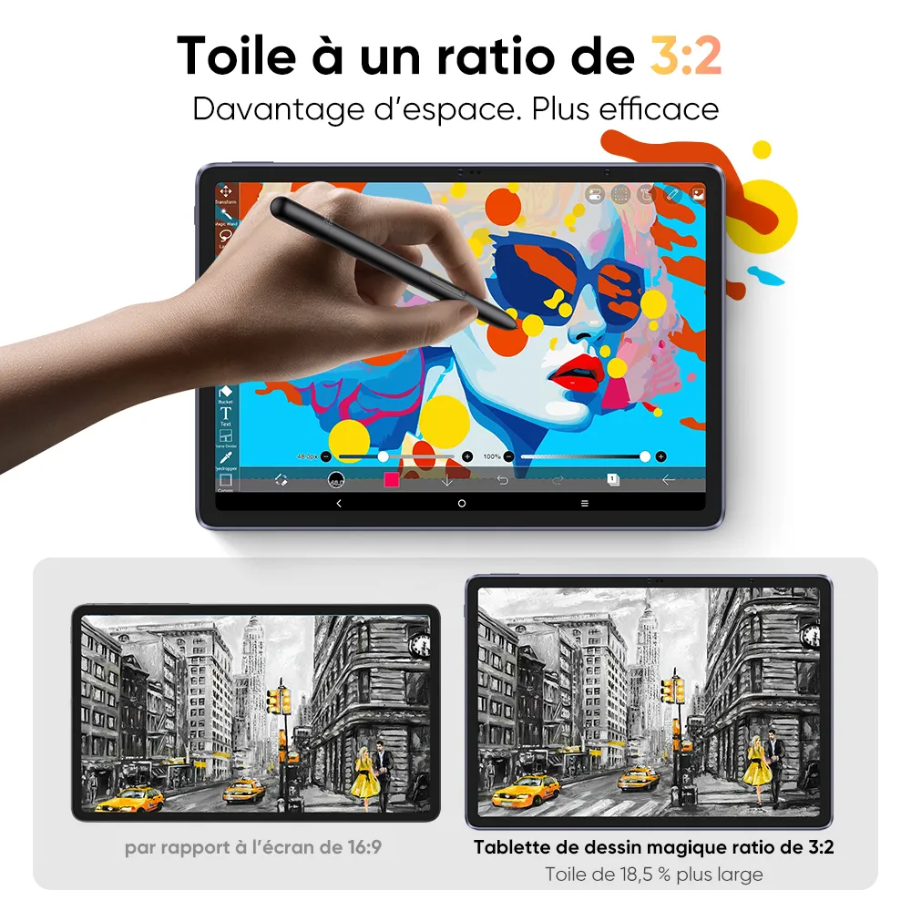 XPPEN Magic Drawing Pad/2540LPI/12"/Violet - Tablette graphique - 2