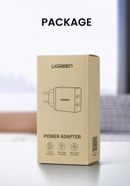 Chargeur secteur USB/2 ports/Blanc - Connectique PC/Téléphonie  - 1