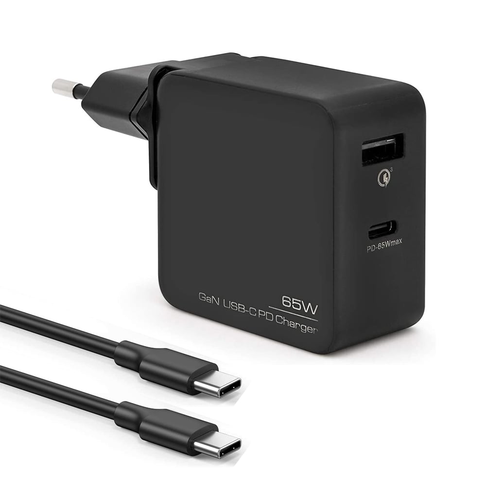 Bluestork Alimentation universelle - Noir/USB/USB-C/65W (PW-NB-65-C-GAN) - Achat / Vente Accessoire alimentation sur Cybertek.fr - 1