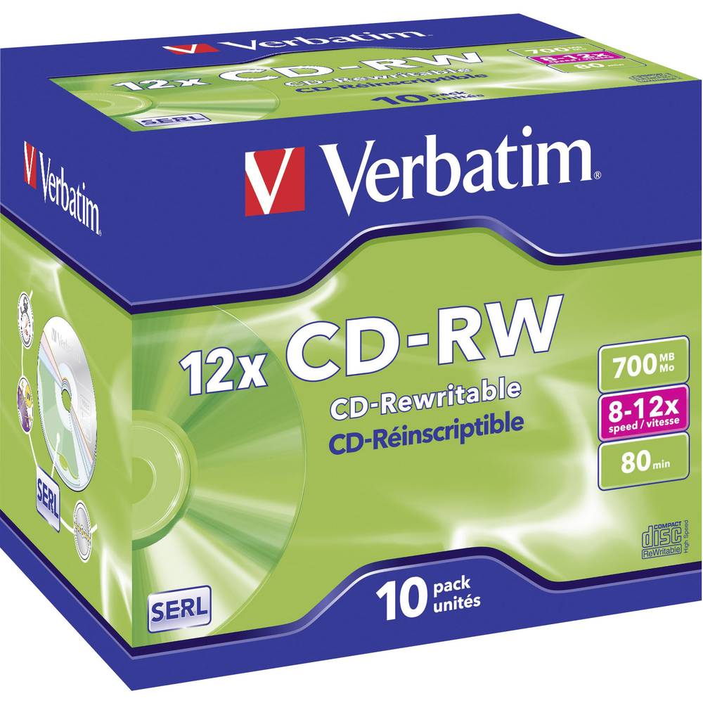 Verbatim 5x Verbatim - CD-RW x 10 - 700 Mo - 0