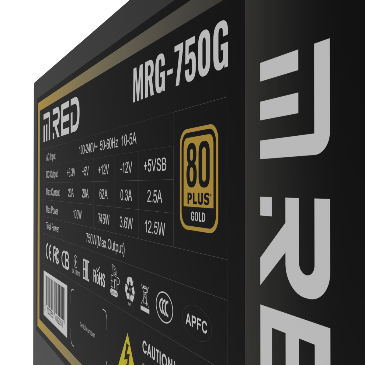 M.RED 80 + GOLD (750W) - Alimentation M.RED - Cybertek.fr - 9