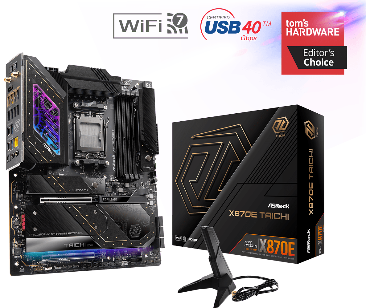 ASRock X870E TAICHI ATX  - Carte mère ASRock - Cybertek.fr - 0