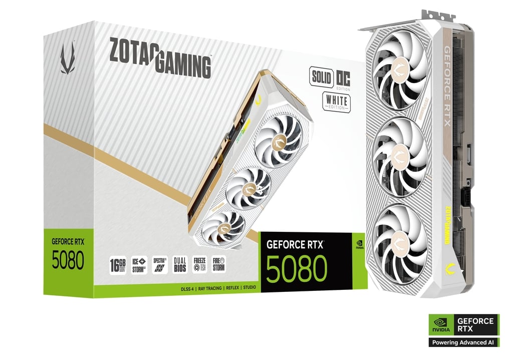 ZOTAC GeForce RTX 5080 SOLID OC WHITE ED 16GB - Carte graphique - 0