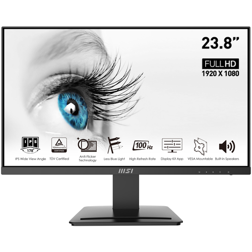 image produit MSI PRO MP243X - 23.8" FHD 100Hz IPS 1ms HP Adaptive Sync Cybertek