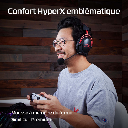 HyperX Cloud Alpha Wireless Noir/Rouge 7.1 Surround - Micro-casque - 10