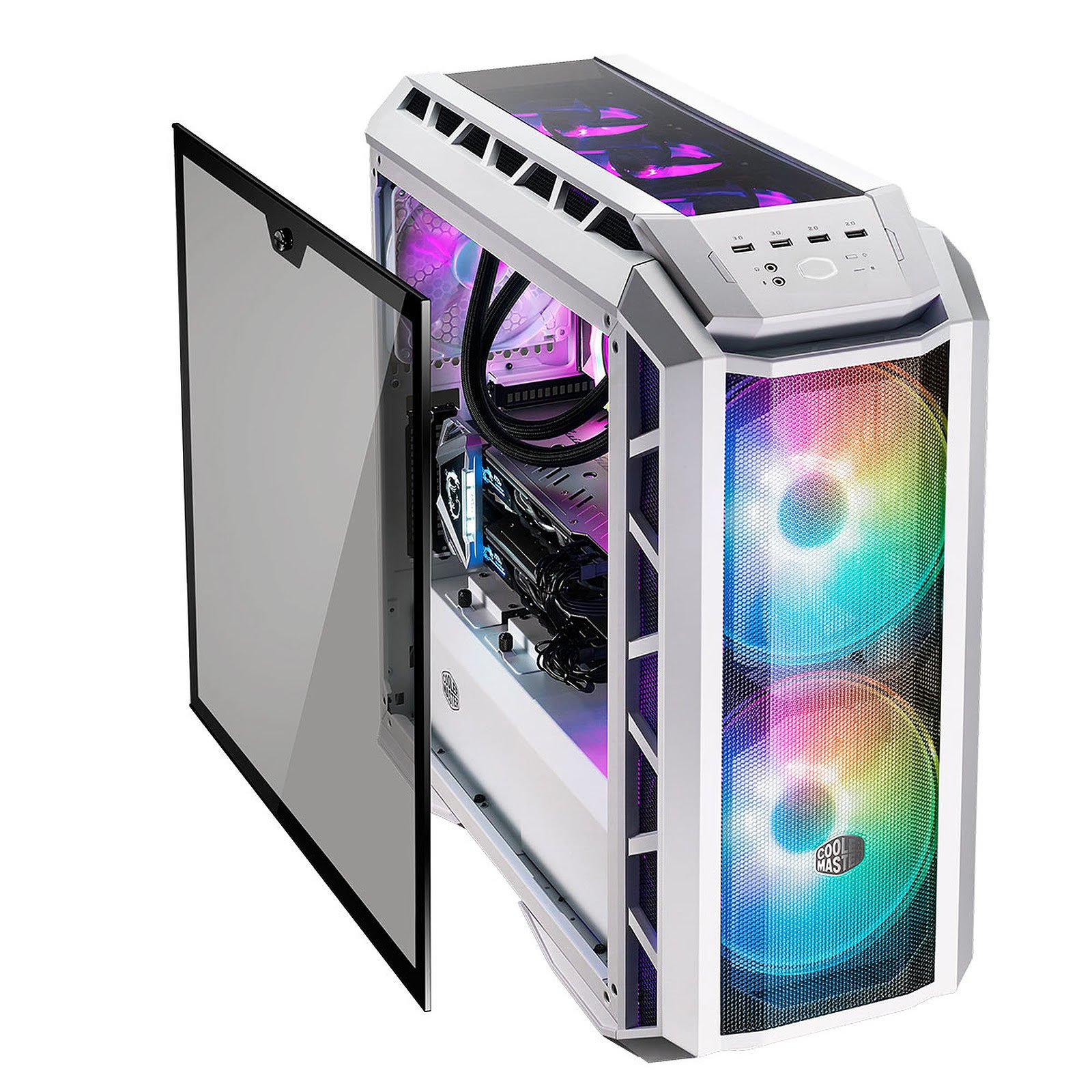 Cooler Master MasterCase H500P Mesh White ARGB Blanc - Boîtier PC - 3