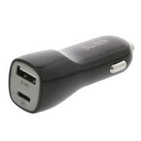 No Name Chargeur allume-cigare USB / USB-C - 3,4 A Noir