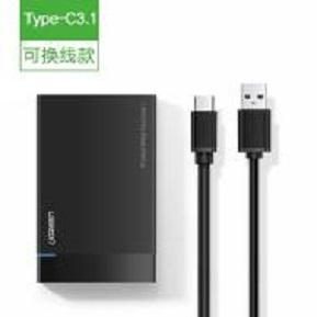 UGREEN USB-C vers USB-A/2.5"SATA/10T/HDD/0.50m/Noir - Boîtier externe - 0