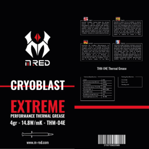 image produit M.RED Thermal Paste CRYOBLAST Extreme 4gr Cybertek