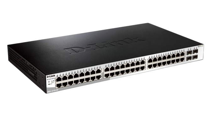 Switch D-Link 48 Ports Gigabit + 4 Ports SFP - DGS-1210-52/E - 0