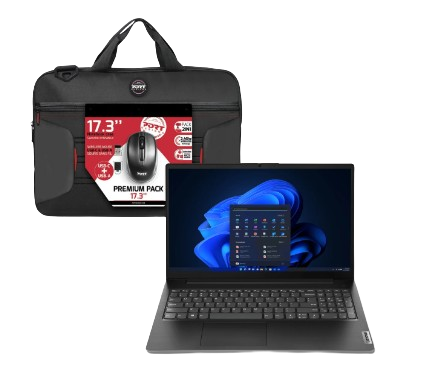 image produit Lenovo 15.6" FHD/R3-7320U/8Go/256Go/W11P + Sac à dos Cybertek