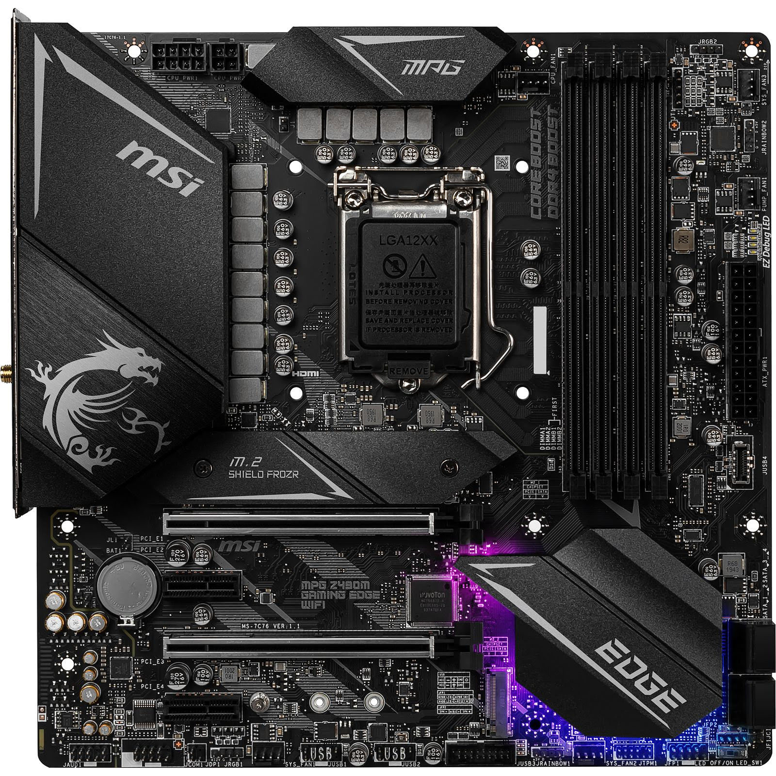 MSI MPG Z490M GAMING EDGE WiFi Micro-ATX  - Carte mère MSI - 4