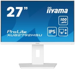 image produit Iiyama PROLITE XUB2792HSU-W6 - 27" FHD 100Hz IPS 0.4ms Pivot FreeSync Blanc Cybertek