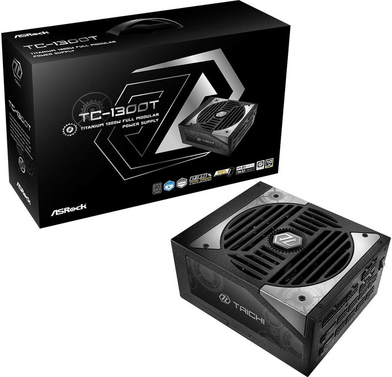 ASRock Taichi TC-1300T - 1300W - 80+ Titanium - Noir (90-UXT130-TFEAAB) - Achat / Vente Alimentation sur Cybertek.fr - 0