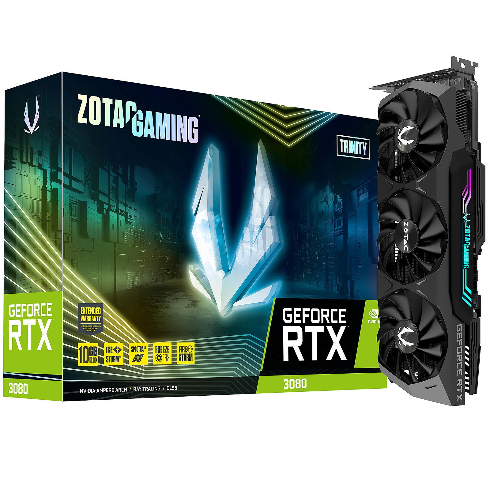 ZOTAC RTX 3080 TRINITY LHR  - Carte graphique ZOTAC - Cybertek.fr - 0