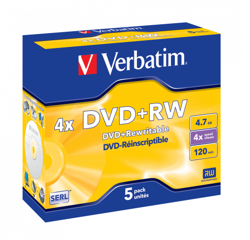 Verbatim DataLifePlus - DVD+RW x 5 - 4.7 Go - 0