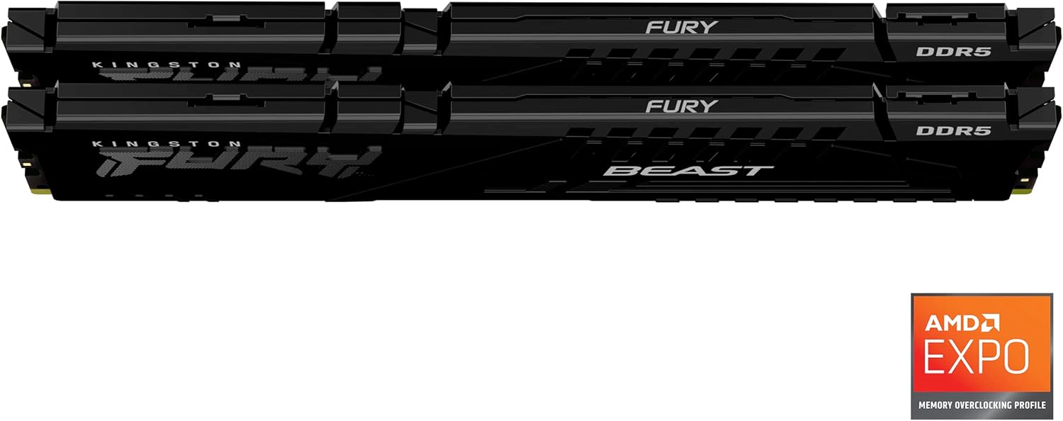 Kingston Fury Beast 32Go (2x16Go) DDR5 6000MHz - Mémoire PC Kingston sur Cybertek.fr - 1