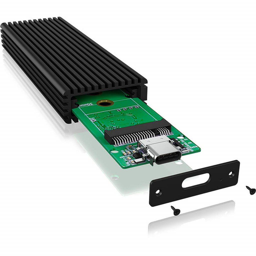 ICY BOX Boîtier SSD M.2 NVMe avec éclairage LED , USB 3.1 (Gen2, 10Gbit/s),  PCIe M-Key, Disque dur externe SSD, Adaptateur NVMe, USB-C, USB-A,  IB-1824ML-C31 : : Informatique