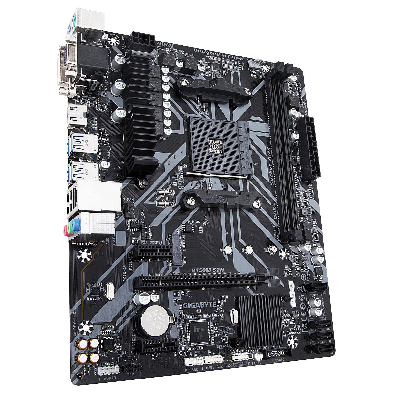 Gigabyte B450M S2H Micro-ATX  - Carte mère Gigabyte - Cybertek.fr - 3