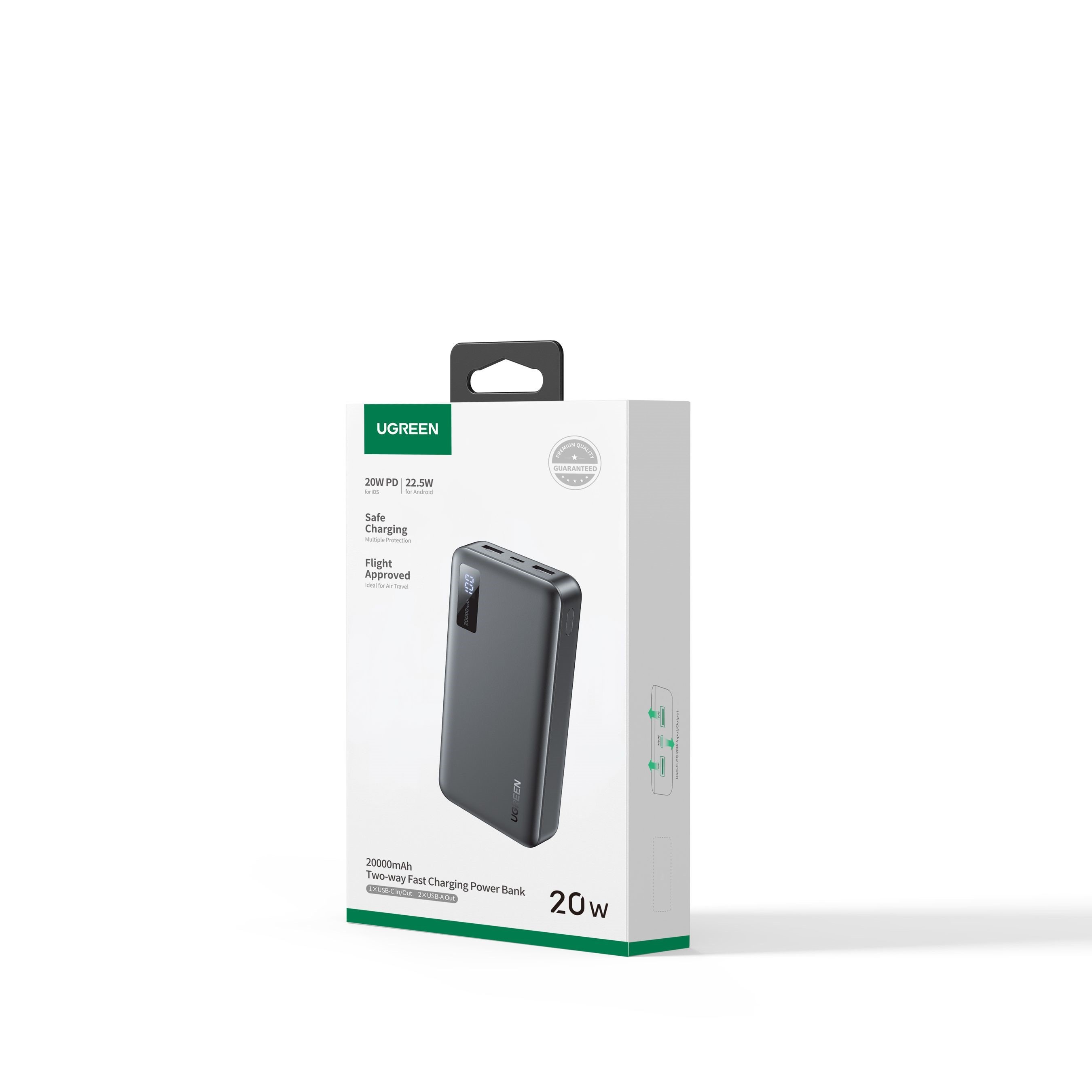 Batterie externe USB-C+2 USB-A/20000mAh/20W/Noir - Connectique PC/Téléphonie  - 1