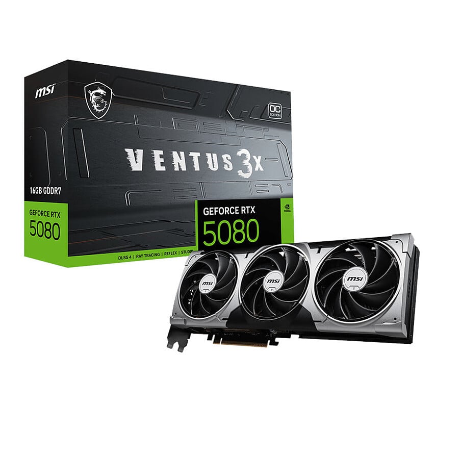 MSI GeForce RTX 5080 16G VENTUS 3X OC  - Carte graphique MSI - 0