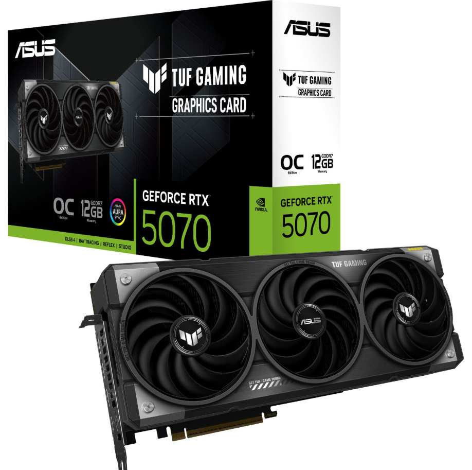 Asus TUF Gaming GeForce RTX 5070 12GB GDDR7 OC Edition - Carte graphique - 0