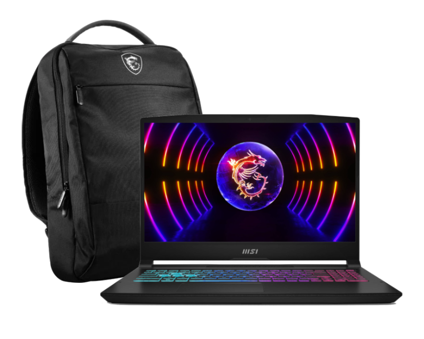 PC portable MSI Katana 15 B13UDXK - 15.6" FHD 144Hz i5-13420H RTX 3050 16Go 512Go Sans OS + sac à dos Essential Cybertek