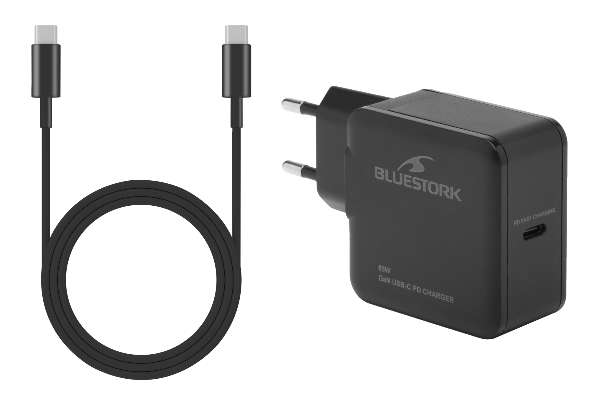 GAN TECH 65W - USB-C/Noir - Accessoire PC portable Bluestork - 0