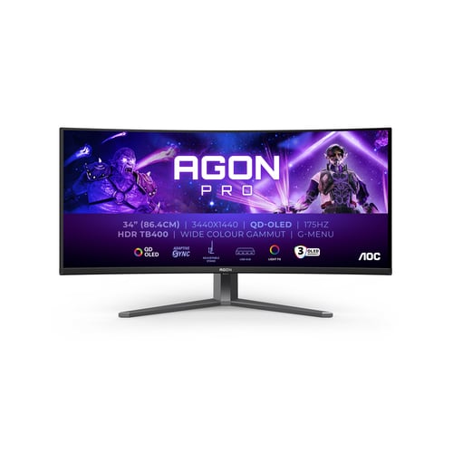 Ecran PC AOC Agon Pro AG346UCD - 34"CURVE QHD OLED 175Hz 0.03ms FreeSync Premium G-Sync Adaptive Sync Cybertek