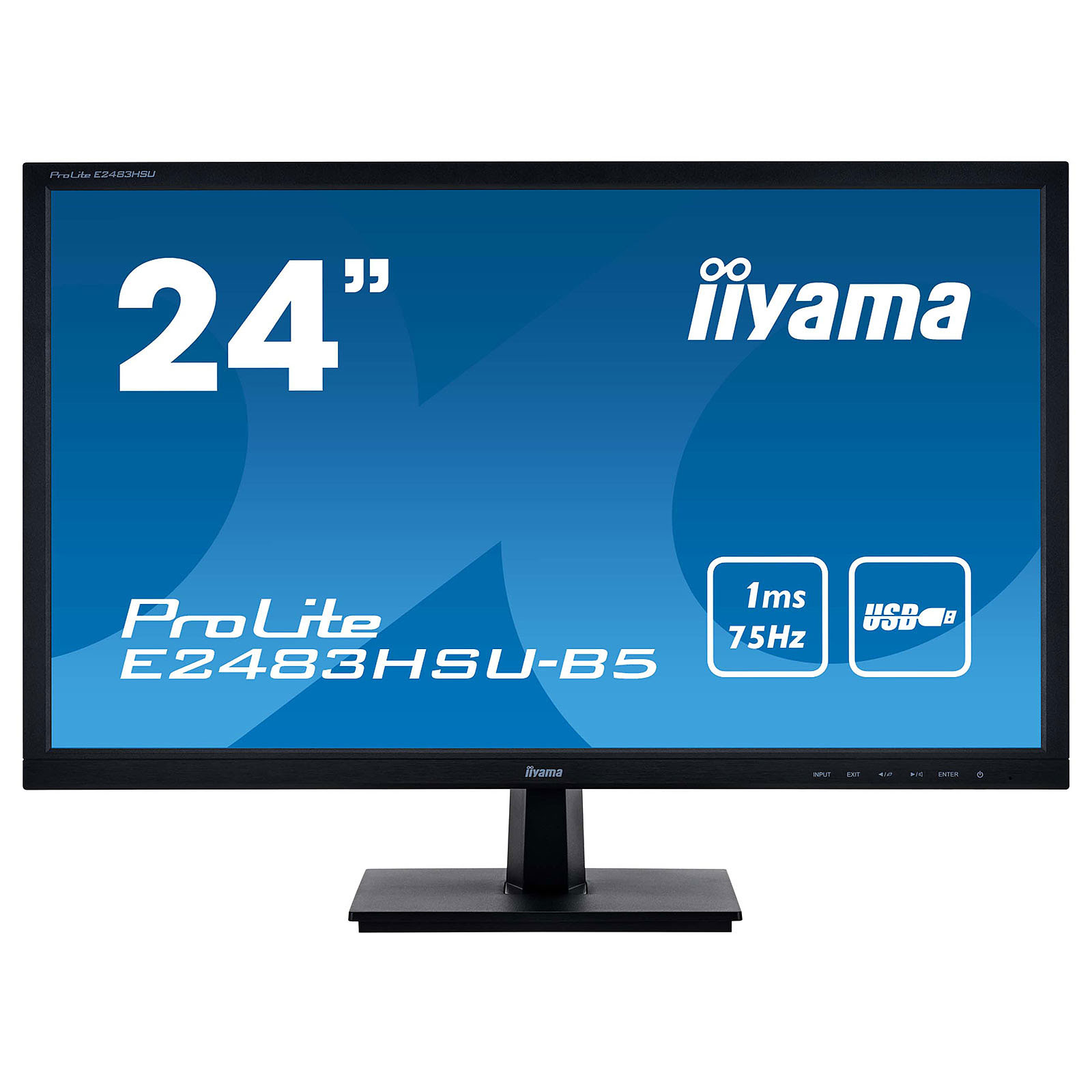 Iiyama 24"  E2483HSU-B5 -- - Ecran PC Iiyama - Cybertek.fr - 0