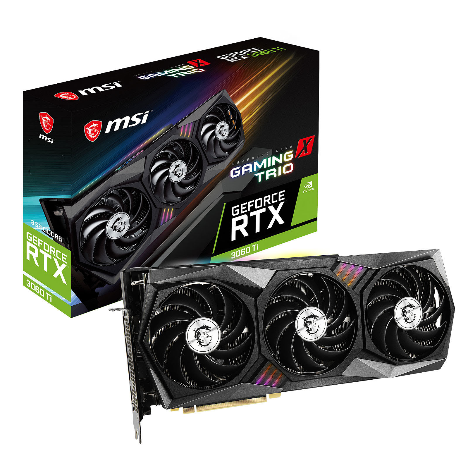 MSI RTX 3060Ti GAMING X TRIO LHR  - Carte graphique MSI - 0