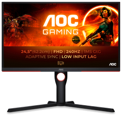 image produit AOC 25G3ZM/BK - 24.5" FHD 240Hz Cybertek