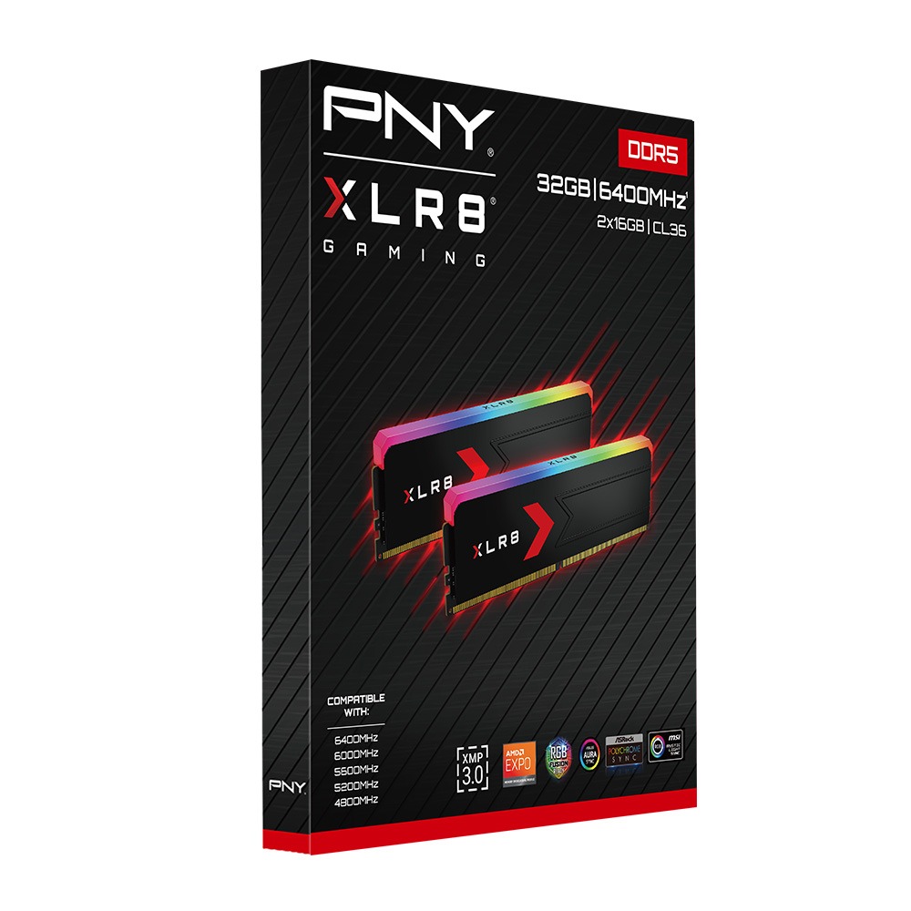 PNY XLR8 RGB 32Go (2x16Go) DDR5 6400MHz - Mémoire PC PNY sur Cybertek.fr - 0