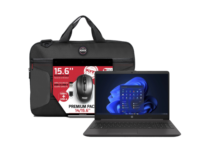 PC portable HP 250R G9 - 15.6" FHD i3-1315U 8Go 256Go W11 + Pack 14/15.6 Sacoche + Souris sans fil Cybertek