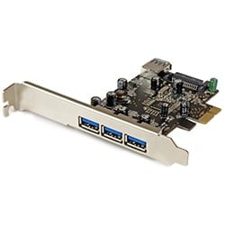 Carte contrôleur StarTech  PCI-E 3 ports USB 3.0 + 1 int. USB 3.0 Cybertek