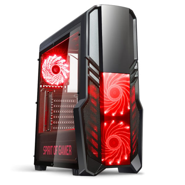 Spirit Of Gamer ROGUE II RED Rouge - Boîtier PC Spirit Of Gamer - 0