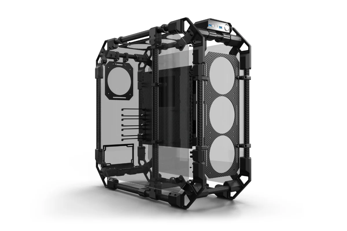 Alphacool Apex Skeleton Carbon Noir - Boîtier PC Alphacool - 0